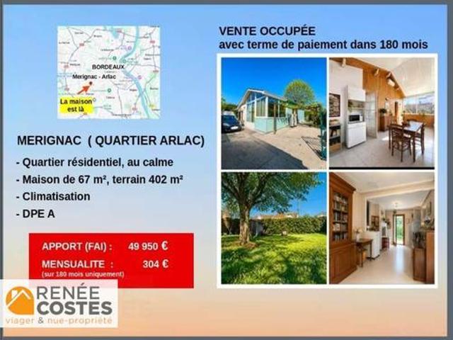 Vente Maison 4 pièces 66 m2 Merignac