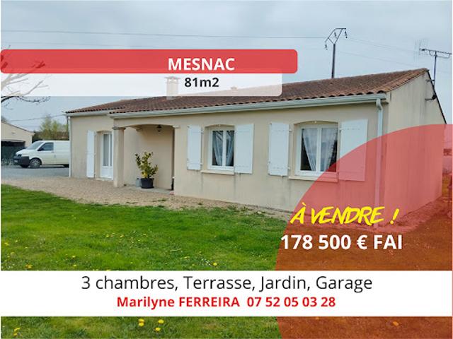 Vente Maison 4 pièces 81.7 m2 Mesnac