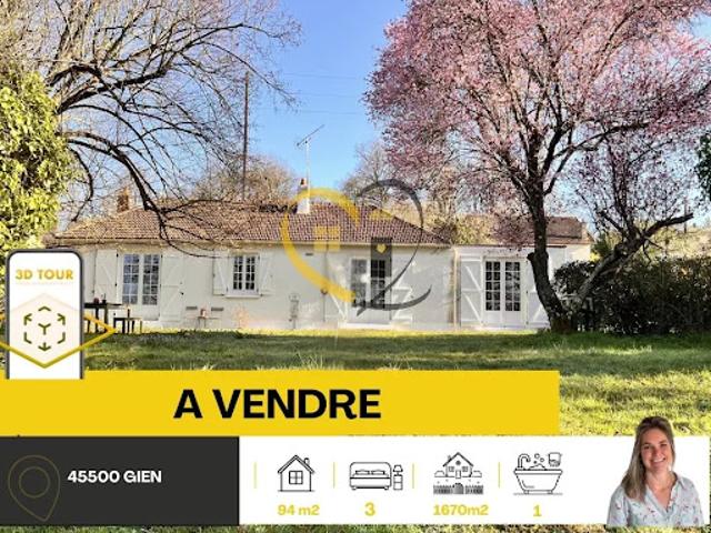 Vente Maison 4 pièces 94 m2 Gien