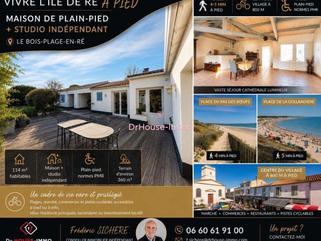 Vente maison 4 pièces Le Bois Plage en Ré 17