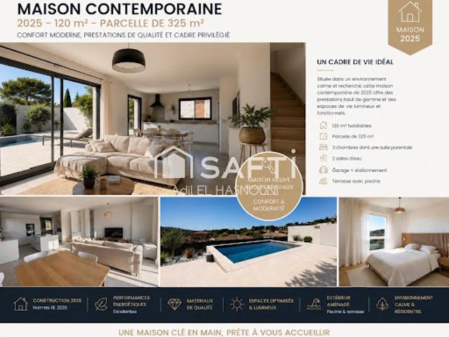 Vente Maison 5 pièces 120 m2 Vailhauquès