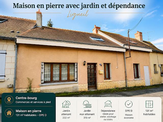 Vente Maison 5 pièces 131 m2 Ligueil