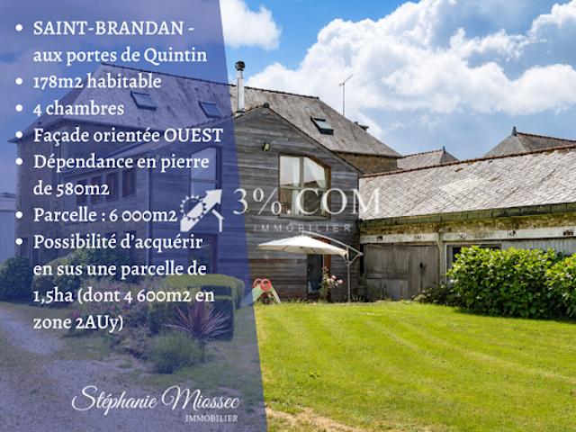 Vente Maison 6 pièces 178 m2 Saint Brandan