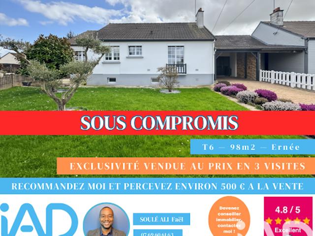 Vente Maison 6 pièces 98 m2 Ernée