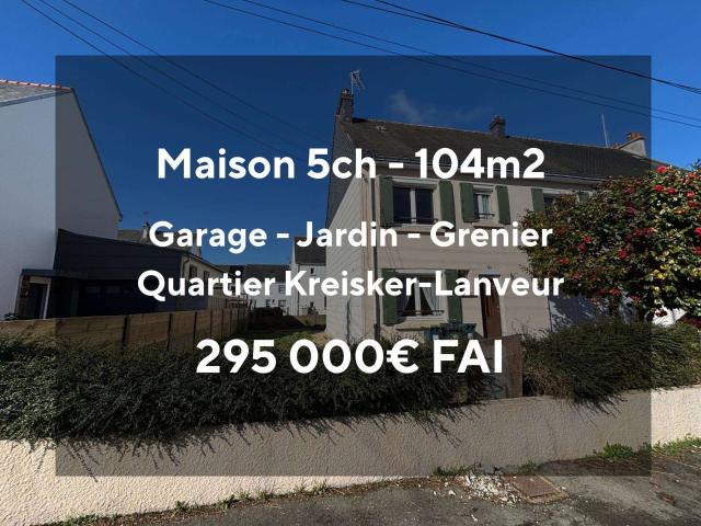 Vente maison 6 pièces Lorient Kervenanec Le Ter 56