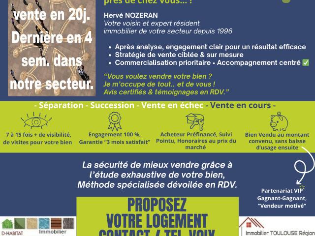 Vente maison 6 pièces Toulouse 31