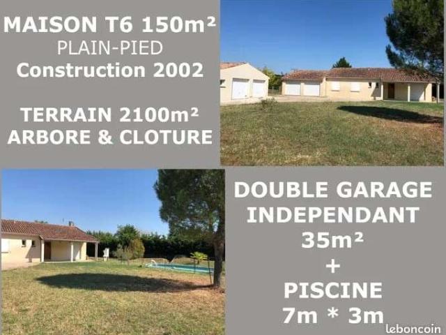 Vente maison 6 pièces Varennes 82