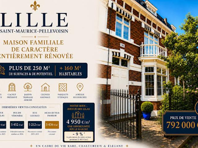 Vente Maison 8 pièces 160 m2 Lille