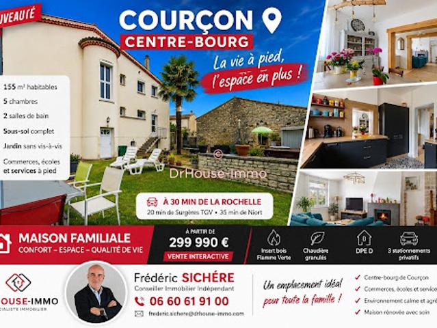 Vente Maison 9 pièces 155 m2 Courçon