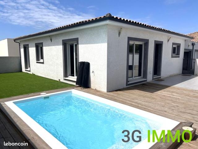 Vente | Maison | 4p | 3ch | 105 m² | Villeneuve lès Béziers | Terrasse · Piscine