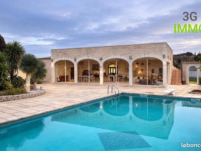 Vente | Maison et grand terrain | 4p | 3ch | 125 m² | Pézenas | Expo Sud | Terrasse · Jardin · Piscine