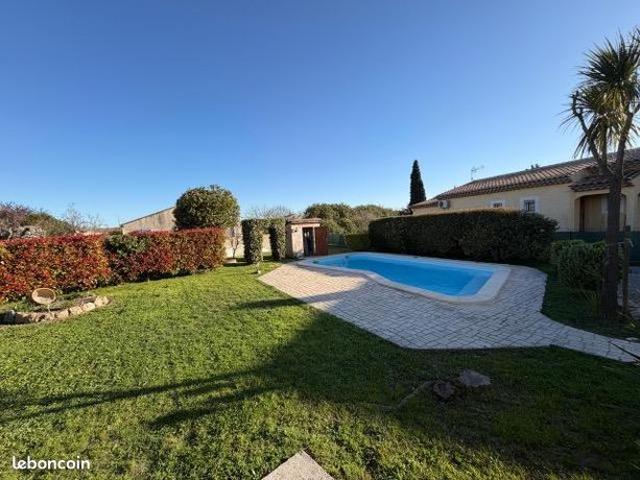 Vente | Maison et grand terrain | 6p | 4ch | 160 m² | Béziers | Expo Est/Ouest | Terrasse · Jardin · Piscine