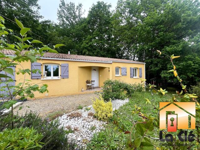 Vente plain pied 4 chambres, garage et jardin boisé 47480. 103m² Pont du Casse