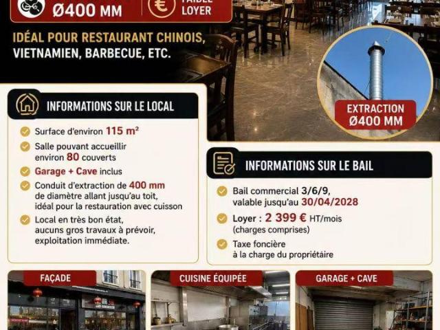 Vente Restaurant 115 m²