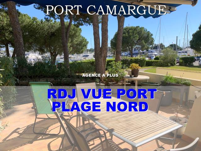 VENTE REZ DE JARDIN VUE PORT PLAGE NORD