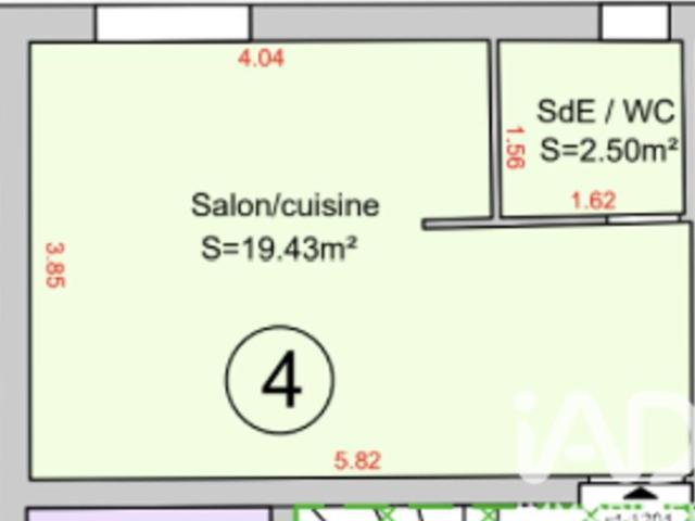 Vente Studio 1 pièce