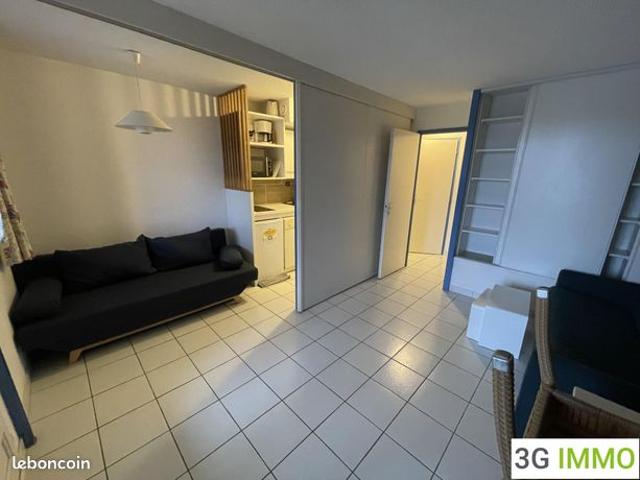 Vente | Studio meublé | 1p | 1ch | 22.18 m² | Talmont Saint Hilaire | Expo Ouest/Sud | Terrasse · Balcon · Piscine
