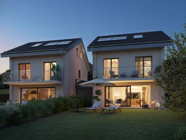 Vente sur plan Belle villa B de 5,5 pièces avec grand jardin privatif, au sein du quartier prisé du Polny à Epalinges https: www.villasdupolny.ch/ copie