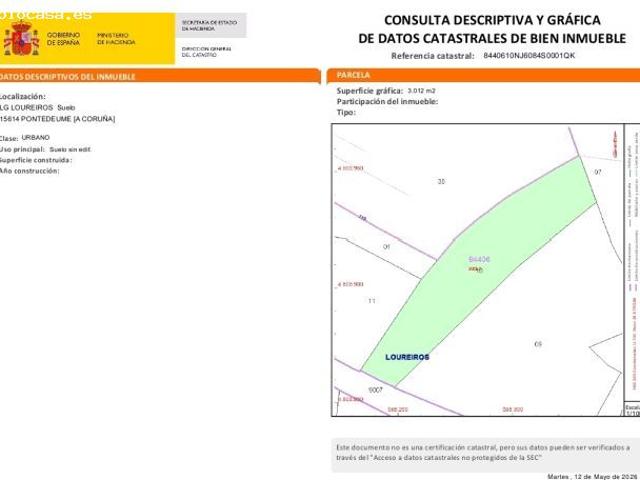 Vendemos terreno urbano en Os Loureiros, Andrade