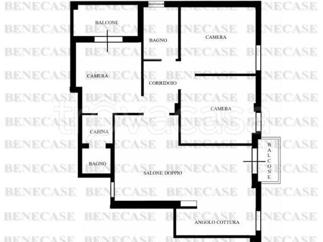 Vendesi quadrilocale a Roma via Alfonso Borelli, Policlinico