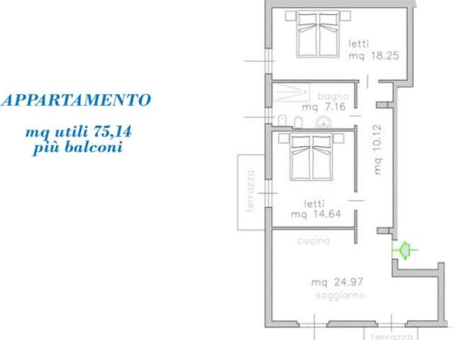 Vendesi trilocale a Dicomano via Vittorio Veneto