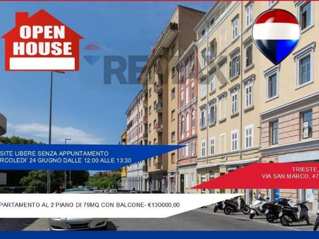 Vendesi trilocale a Trieste via San Marco, 47, San Giacomo