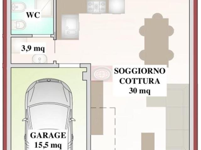 Vendesi villa a schiera a Cesena, Martorano