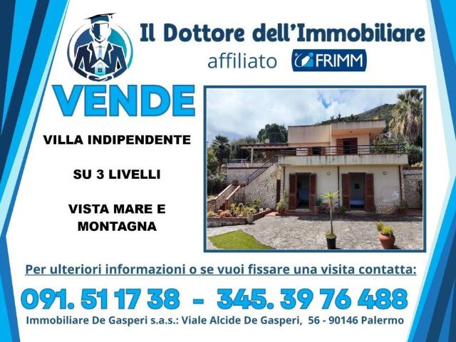 Vendesi villa singola a Cefalù via Croce Parrino