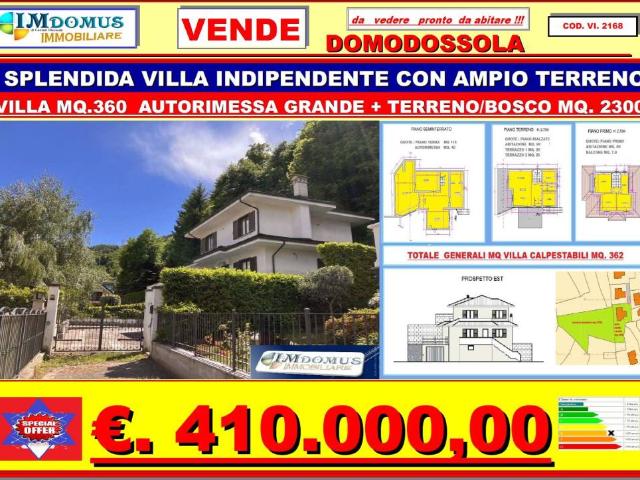 Vendesi villa singola a Domodossola
