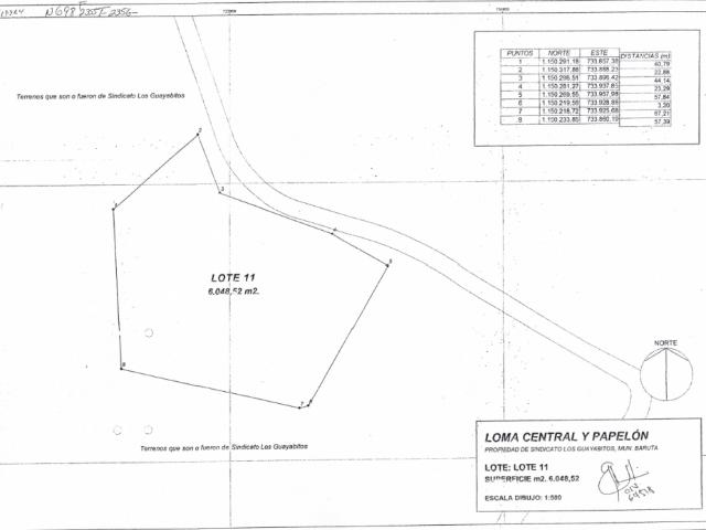 Vendo Terreno 6.048,52m2 Los Guayabitos Baruta