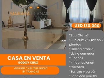 Vendo casa de categoria en b trapiche de g. Cruz usd 130.000 apta credito!