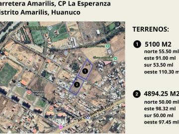 2 Terrenos con doble frente a calle en La Esperanza, amarilis