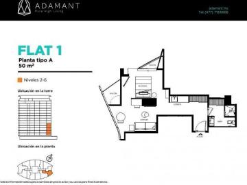 VENDO LOFT DE LUJO EN TORRE ADAMANT LEON GTO LOFT 50M2