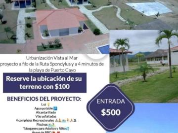 Vendo s con crédito directo con $500 de entrada Terreno en Venta en Jipijapa Puerto Cayo