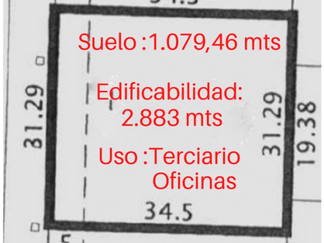 VENDO SUELO TERCIARIO PARA OFICINAS EN MADRID M 134