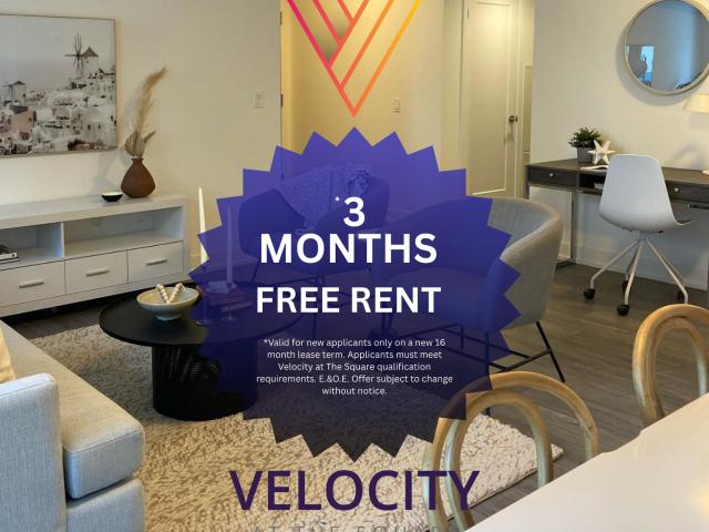 Velocity at the Square 2B E Apartment for Rent