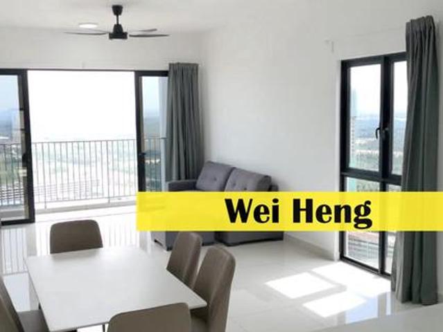 vertu resort 1300sf fully furnished high floor in batu kawan for rent