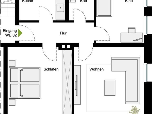 Verkauf Charmante 3 Raumwohnung mit Balkon