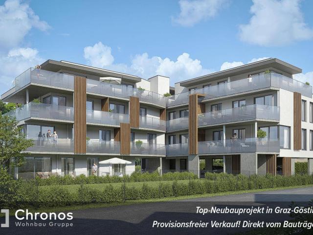 VERKAUFSSTART! Neubauprojekt in Ruhelage in Gösting! 5 Zimmerwohnung mit ca. 47m² Balkon!