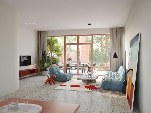 VERLAAGDE BTW REGEL VAN 6% TEM. JUNI Parkwoning met privatieve tuin in een reconversieproject van een voormalige textielfabrie