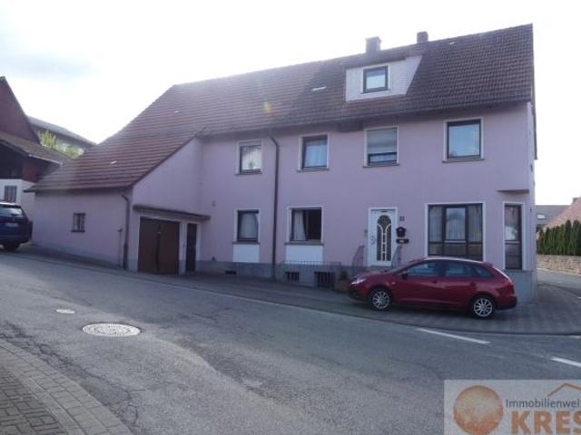Reserviert!Vermietetes Wohnhaus in der Ortslage von Sinntal Sterbfritz, mit 2 Garagen, Garten u. Scheune