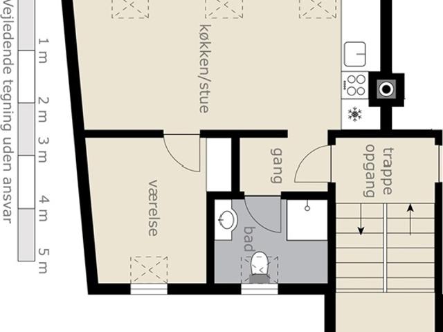 Vesterbrogade, 50 m2, 2 værelser, 6.495 kr Nørresundby, Nordjylland