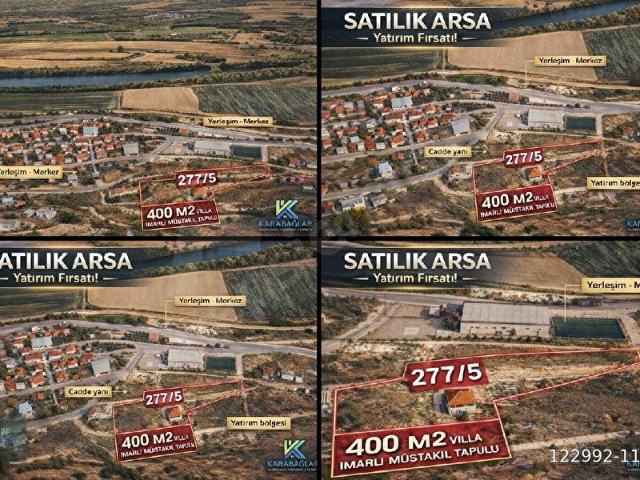 VİLLA İMARLI 400 M2 MÜSTAKİL KÖŞE SATILIK PARSEL