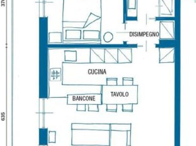 Via sant'anselmo bilocale arredato
