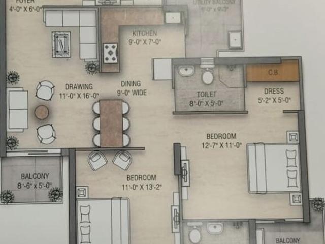 VIctoryone Amara 3 Bedroom 1650 Sq. Ft. Apartment in Sector 16 Greater Noida Listing ID: #10297