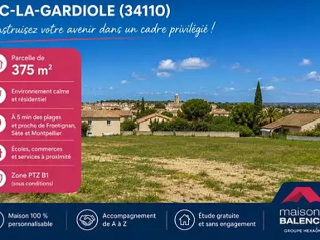Vic la Gardiole 34110 Programme neuf terrain neuf à vendre