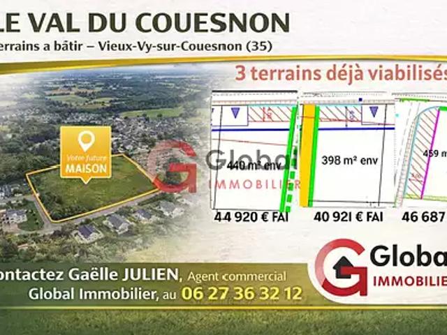 Vieux Vy sur Couesnon 35490 Achat / Vente terrain