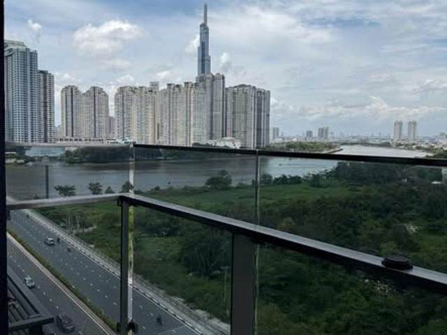 View Sông The River Thủ Thiêm Căn Hộ 2PN Nội Thất Cơ Bản Cho Thuê