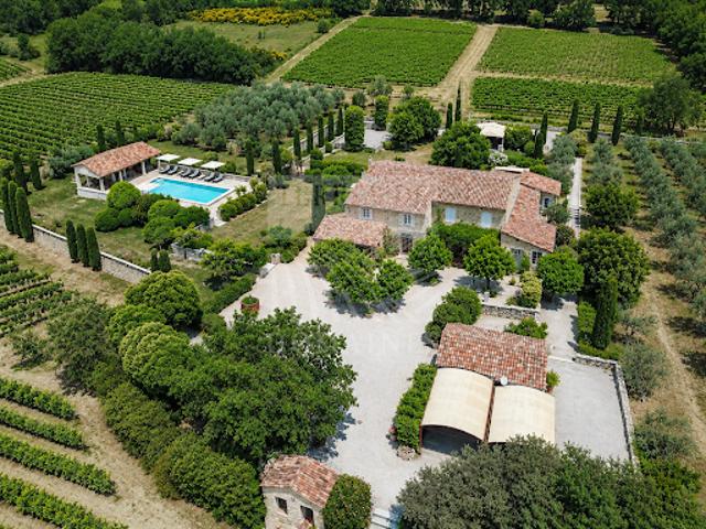 Vignoble avec piscine