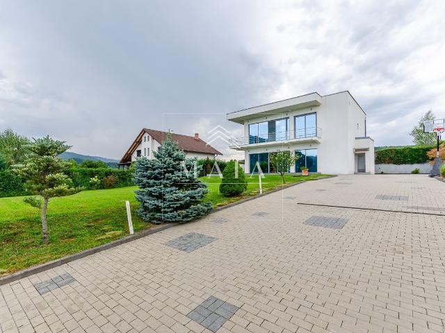 Vila 5 camere,1200 mp teren, arhitectura deosebita, Cisnadioara